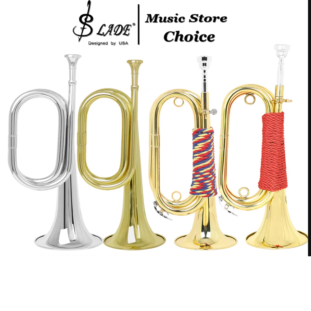 Musical Instrument Bugle - بوق صغير من النحاس الذهبي بدرجة