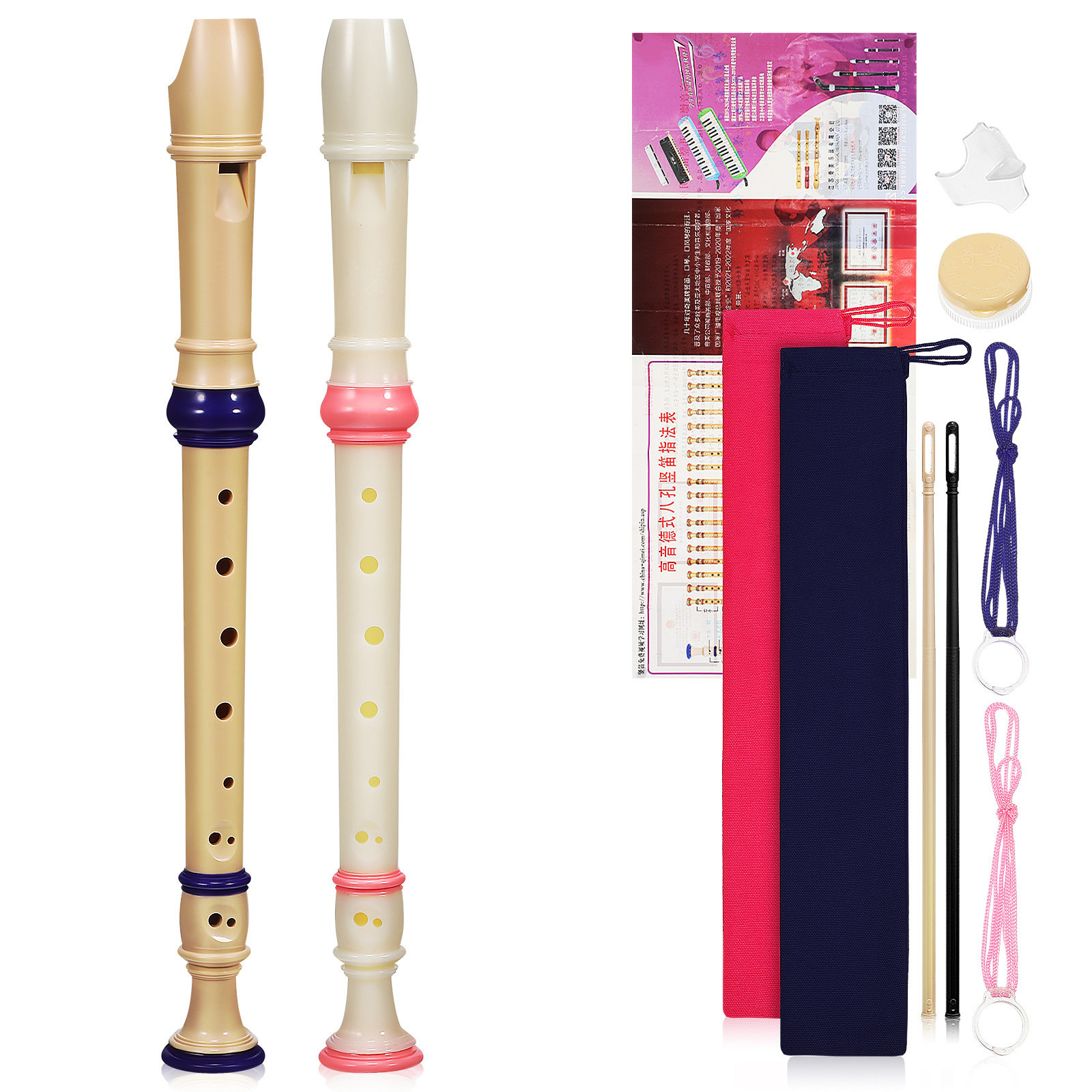 قطعتان من آلة السوبرانو ذات ال - مراجعة Soprano Recorder Plastic وسعره