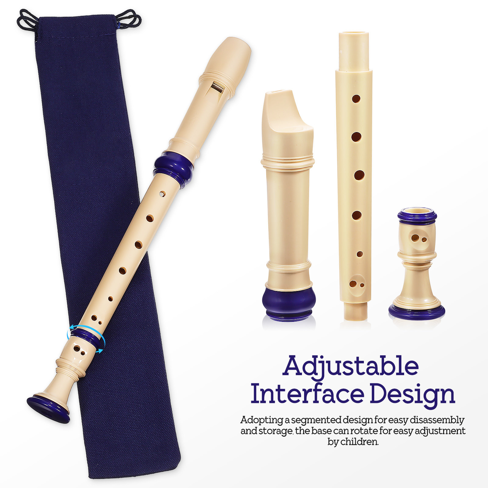 قطعتان من آلة السوبرانو ذات ال - مراجعة Soprano Recorder Plastic وسعره