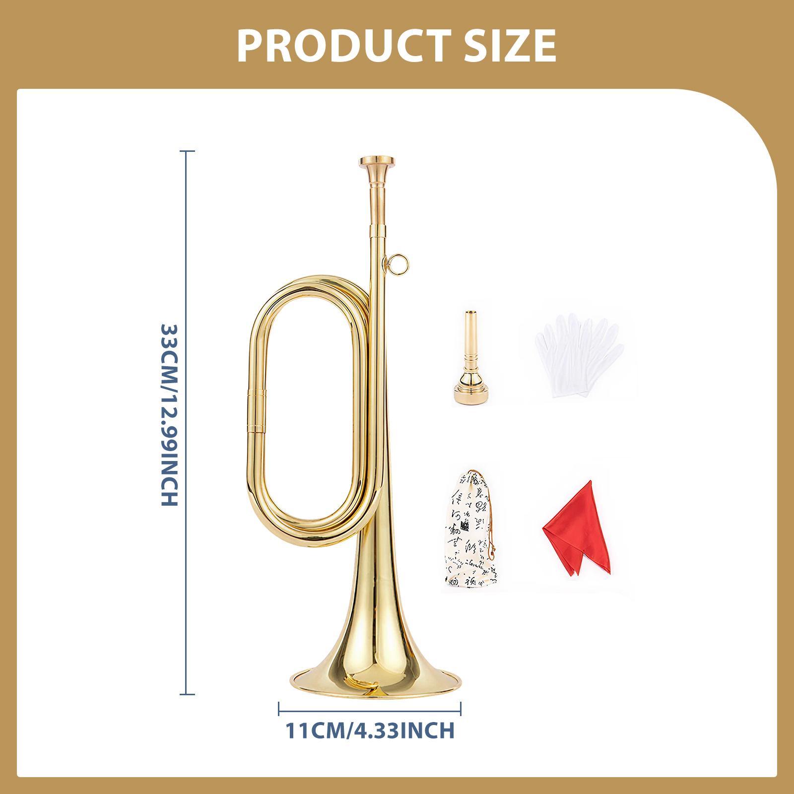 بوق مع قفازات، آلة موسيقية نحا - مراجعة Musical Instrument Bugle وسعره