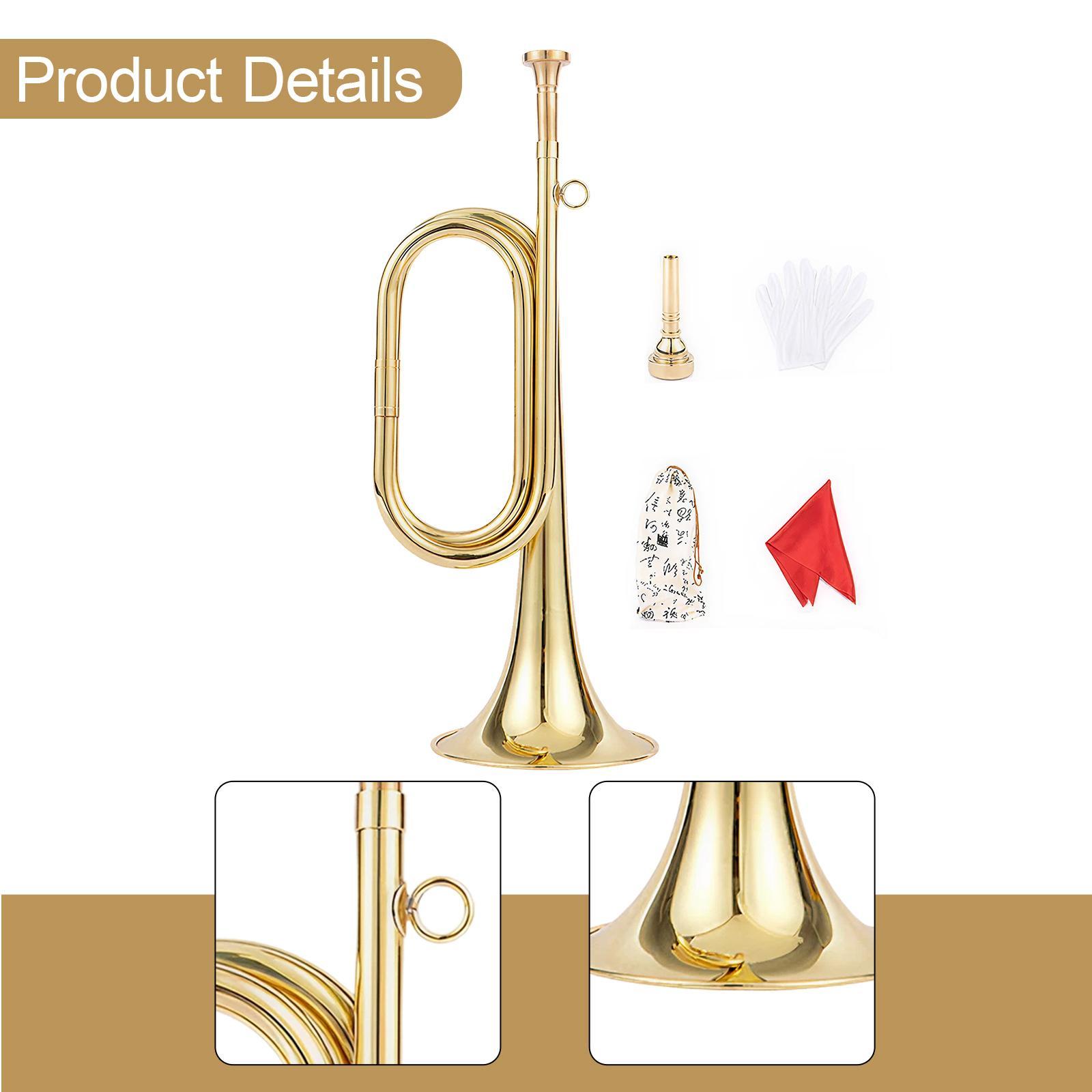 بوق مع قفازات، آلة موسيقية نحا - مراجعة Musical Instrument Bugle وسعره