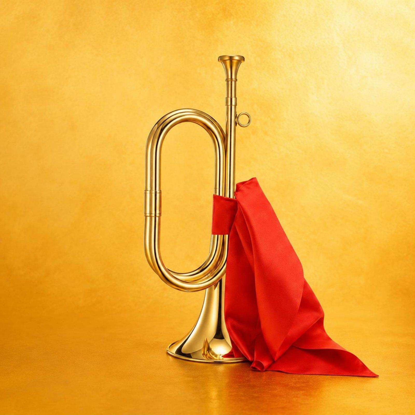 بوق نحاسي محمول للفرقة الموسيق - مراجعة Musical Instrument Bugle وسعره